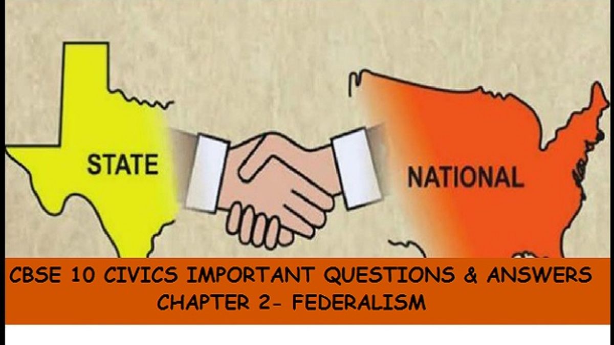 CBSE 10 Civics Federalism 